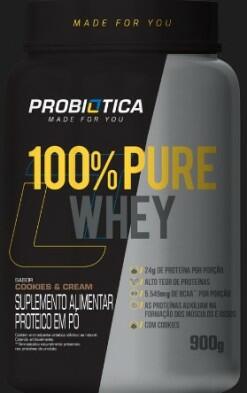 100% PURE WHEY POTE 900G COOKIES & CREAM